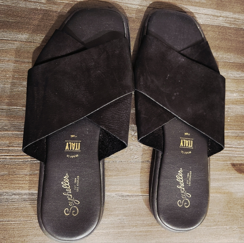 SEYCHELLES CHAI SUEDE SANDALS